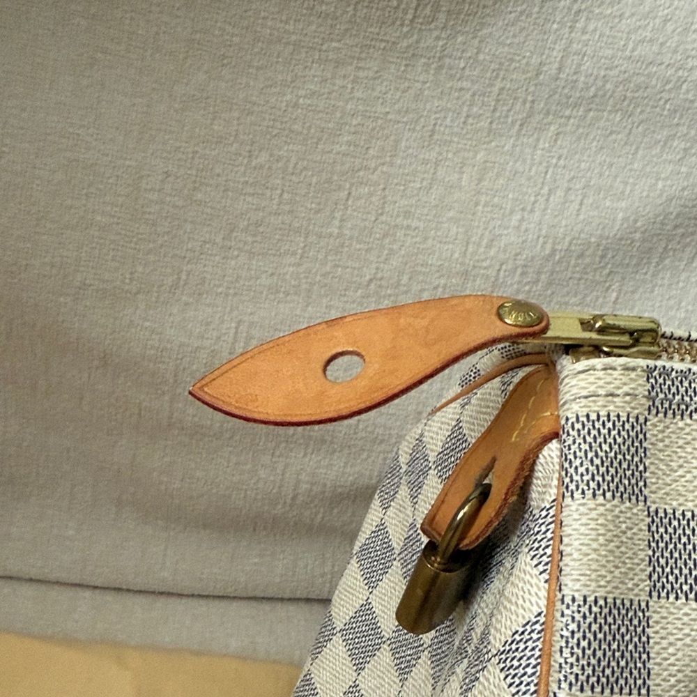 Louis Vuitton Damier Azur Satchel - Cream and Brown - Picture 5 of 11